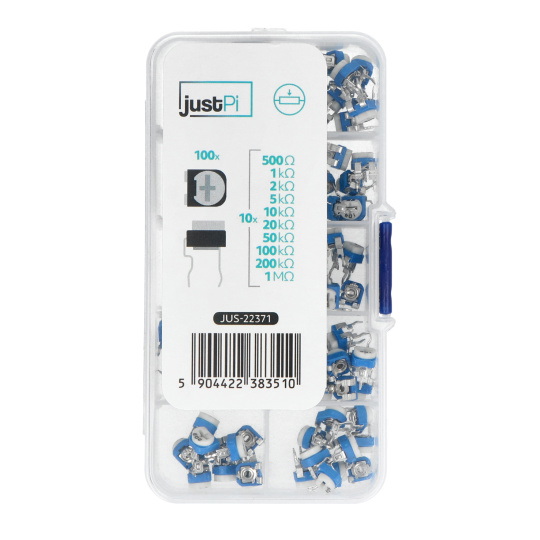 Набір потенціометрів для горизонтального монтажу - 100 шт. - justPi