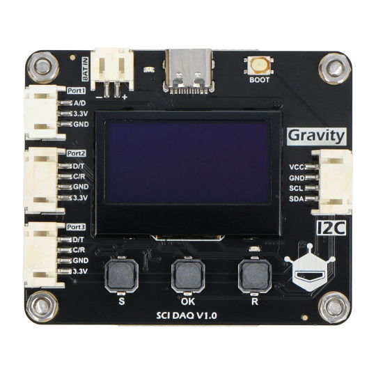 Gravity - SCI DAQ Module - модуль сбора данных с дисплеем - I2C - DFRobot DFR0999