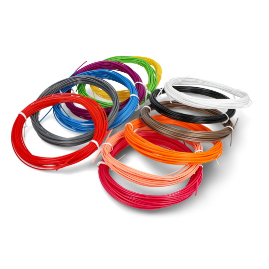 Набір філаментів Rosa3D PLA 1,75 мм - Основні кольори - 12x10 м