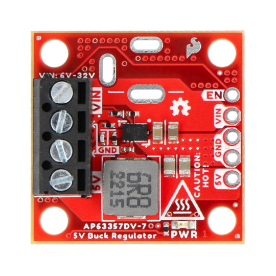 Роз'єм для понижувального регулятора SparkFun - понижувальний перетворювач 5 В 3 А - AP63357 - SparkFun COM-21255
