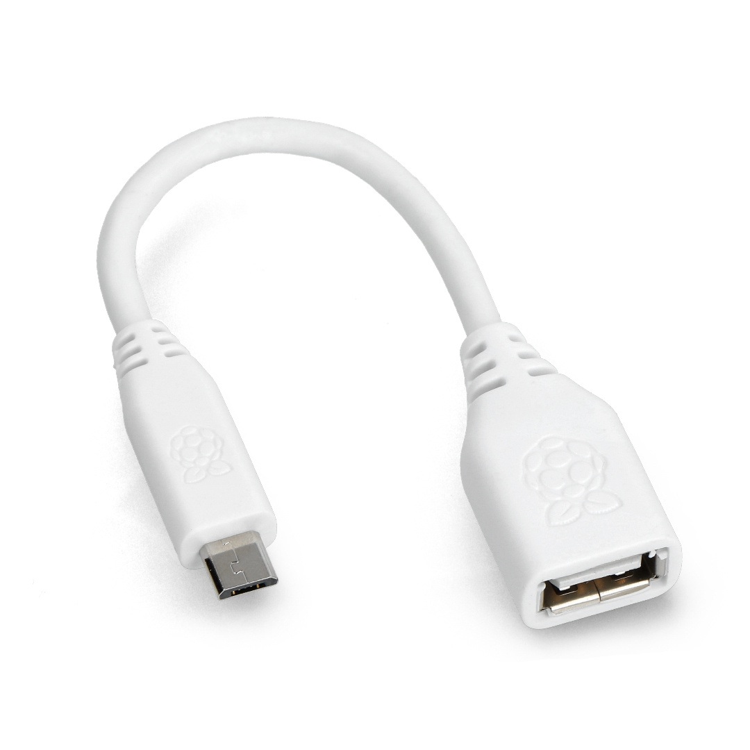 Przewód OTG Host microUSB - USB 15cm - oryginalny adapter dla Raspberry Pi Zero