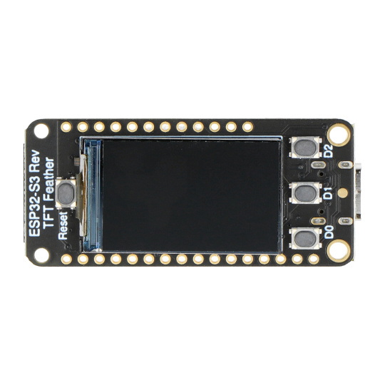 Модуль Feather ESP32-S3 с реверсом и TFT-дисплеем - WiFi-модуль - 4 МБ флэш-памяти, 2 МБ PSRAM - Совместим с Arduino - Adafruit 56