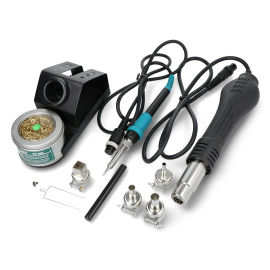 Паяльна станція Yuihua 995D 2-в-1 з гарячим повітрям та жалом, вентилятором у прасці - 750 Вт