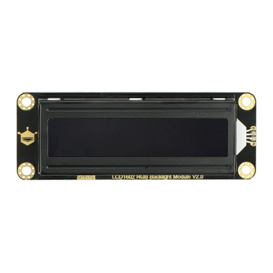 DFRobot Gravity - 2x16 I2C РК-дисплей - чорний з RGB-підсвічуванням