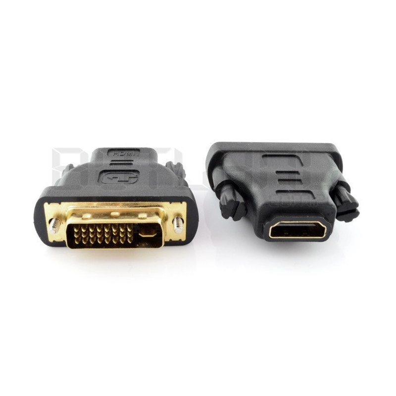 Przejściówka HDMI (gniazdo) - DVI-I (wtyk)