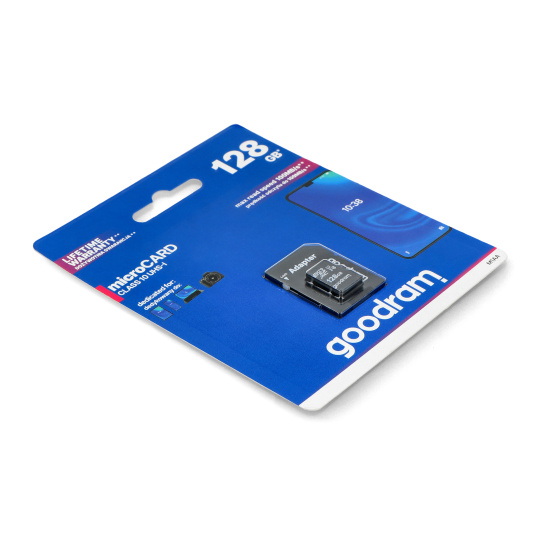 Карта пам'яті Goodram M1AA microSD 128 ГБ 100 МБ/с UHS-I клас 10 з адаптером