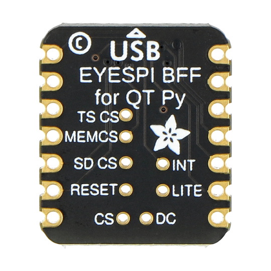 Eyespi BFF - Адаптер дисплея Eyespi для QT Py та Xiao - 18-контактний роз'єм FPC - Adafruit P5772