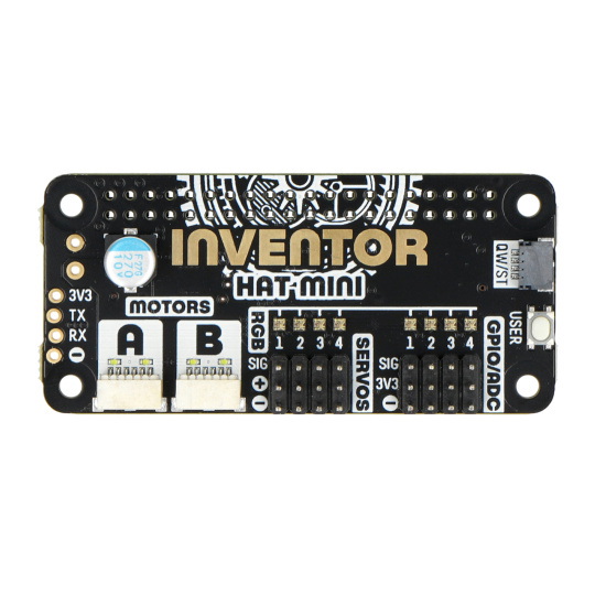 Inventor HAT Mini - контролер робота - щит для Raspberry Pi - PiMoroni PIM672