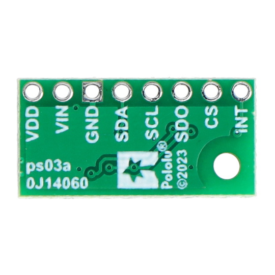 LPS22DF — датчик давления и высоты 126 кПа — I2C/I3C/SPI — 1,8–5,5 В — Pololu 2898
