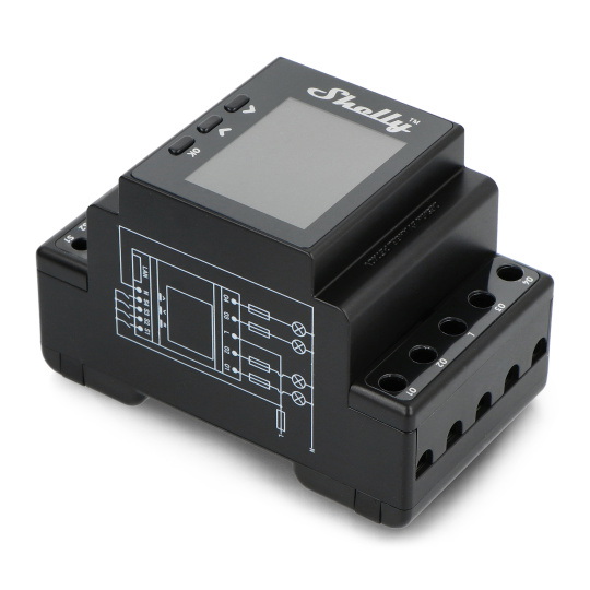 Shelly Pro 4PM - 4-канальний WiFi контролер 230 В з дисплеєм - додаток для Android / iOS