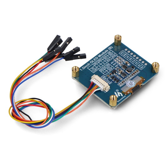 OLED-дисплей 1.5'' 128x128 пікселів - SPI/I2C - білий та чорний - Waveshare 25093