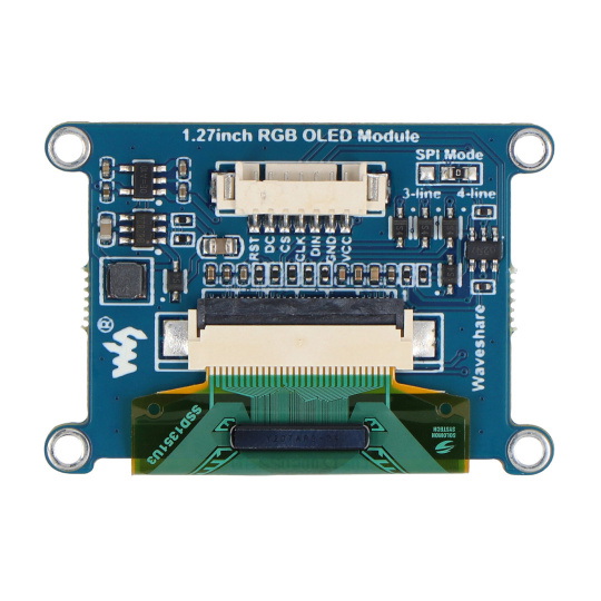 1,27-дюймовий OLED-дисплей, 128 x 96 пікселів, SPI, 262 тисячі кольорів RGB, Waveshare 24691