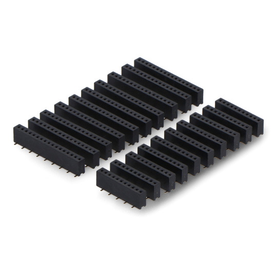 Комплект SMD-роз'ємів для M5StampS3 - 1x11-контактний та 1x17-контактний - крок 1,27 мм - 20 штук - M5Stack A138