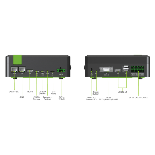 reComputer Industrial J4012 - Nvidia Jetson Orin NX 16 ГБ RAM + 128 ГБ NVMe - Seeedstudio 110110191
