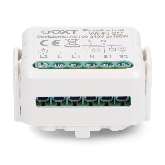 Tuya - двоканальне міні-реле - WiFi - додаток для Android/iOS - OXT T222