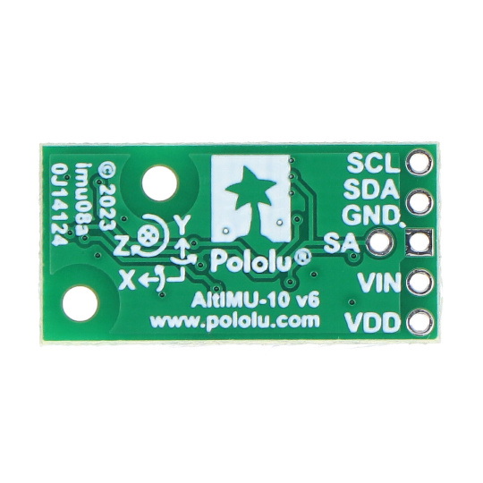 AltIMU-10 v6 - модуль з акселерометром, компасом та альтиметром - LSM6DSO, LIS3MDL та LPS22DF - Pololu 2863