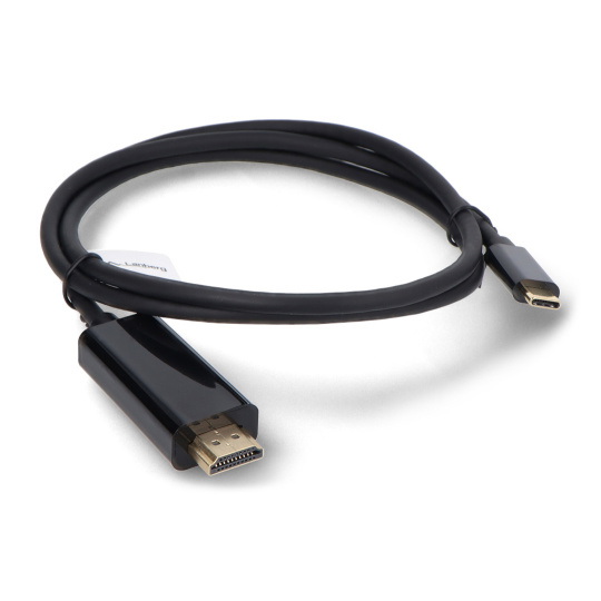 Кабель USB C - HDMI 4K - 1 м - Lanberg CA-CMHD-10CU-0010-BK