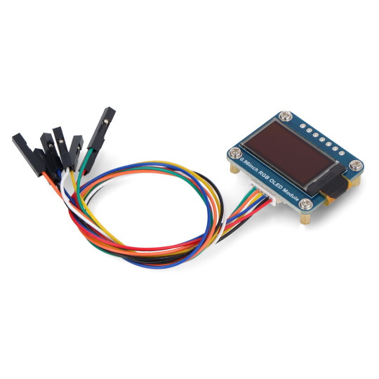 OLED IPS дисплей 0.96'' 64x128px - SPI - 65K RGB - для Raspberry Pi, Arduino, STM32 - Waveshare 25133