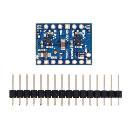 M2U550 - двоканальний контролер двигуна постійного струму 22 В/1,6 А - інтерфейс UART - Pololu 5081