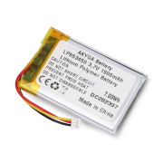 Akumulator Li-Pol Akyga 1900mAh 1S 3,7V - złącze 3-pin JST - 50x34x5,5mm