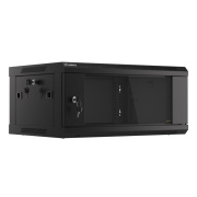 Szafa instalacyjna rack wisząca - 19'' 4U 600x450mm - czarna - Lanberg WF01-6404-10B
