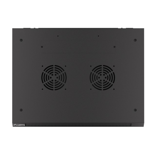 Настінна шафа для монтажу в стійку - 19'' 6U 600x450 мм - чорна - Lanberg WF01-6406-10B