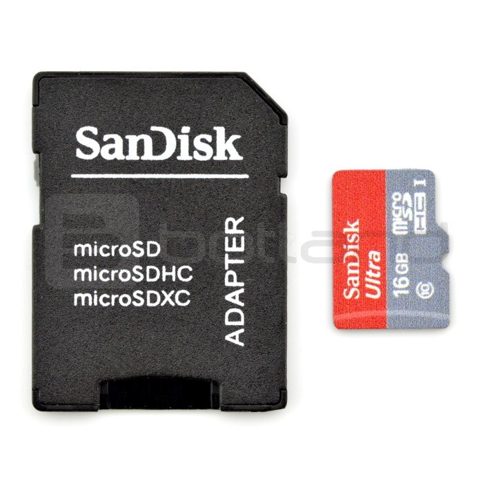Karta pamięci SanDisk micro SD / SDHC 16GB UHS 1 klasa 10 z adapterem