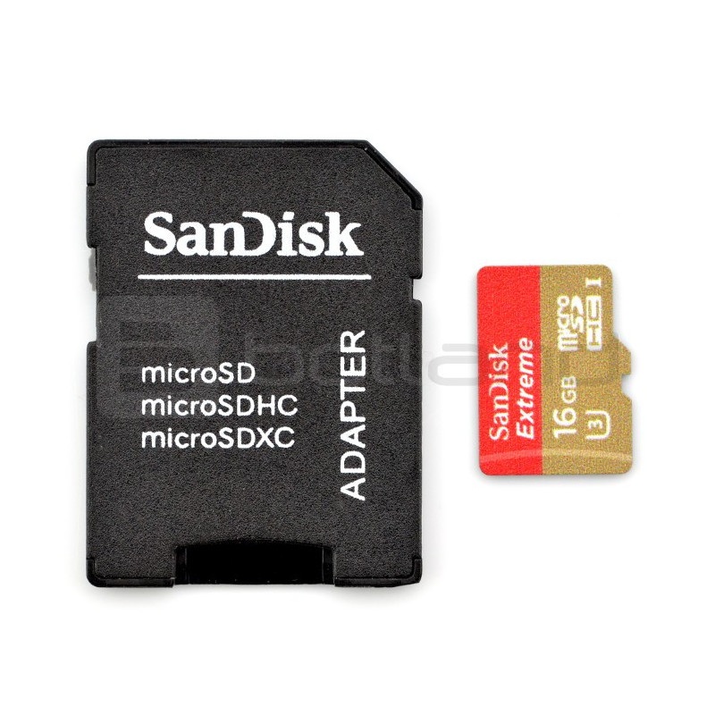Karta pamięci SanDisk Extreme micro SD / SDHC 16GB UHS-I 3 klasa 10 z adapterem