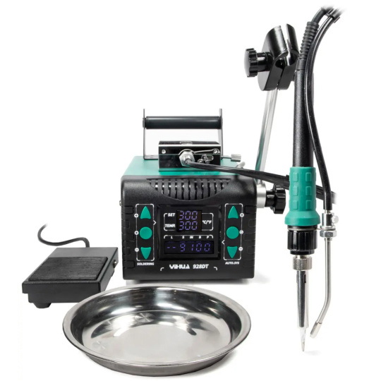 Паяльна станція Yihua 928DT з автоматичним подавачем припою - 65 Вт