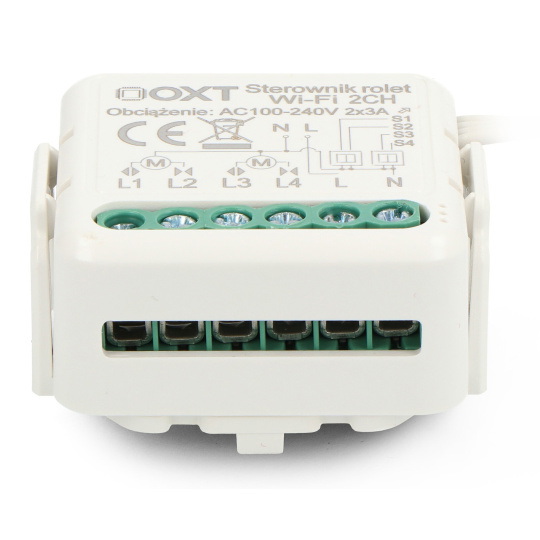Tuya - 2-канальний міні WiFi контролер ролет - додаток для Android/iOS - OXT SWT28