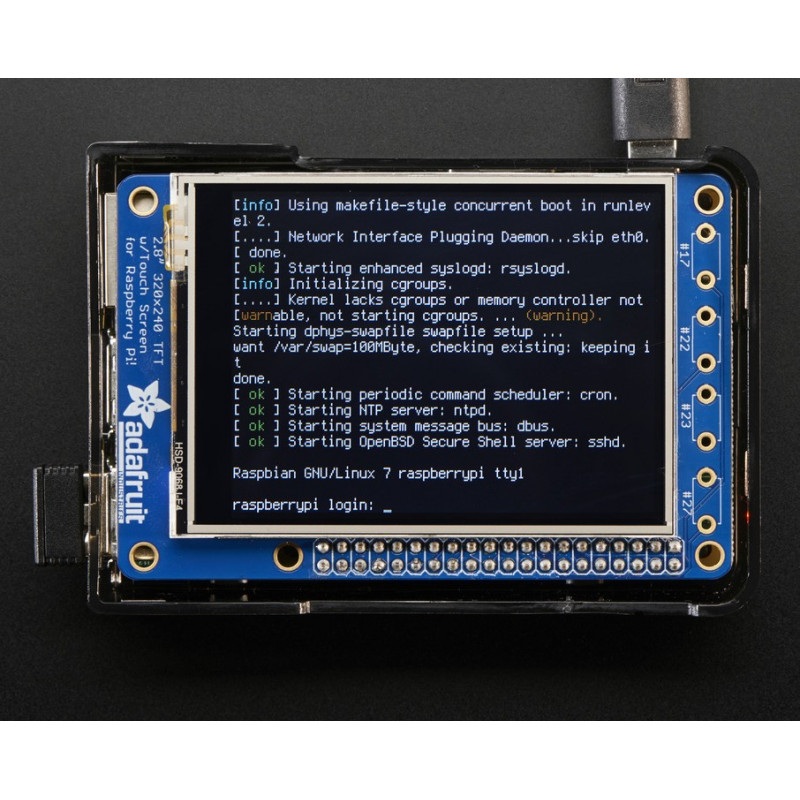 PiTFT Plus MiniKit - wyświetlacz dotykowy rezystancyjny 2.8" 320x240 dla Raspberry Pi 2/A+/B+