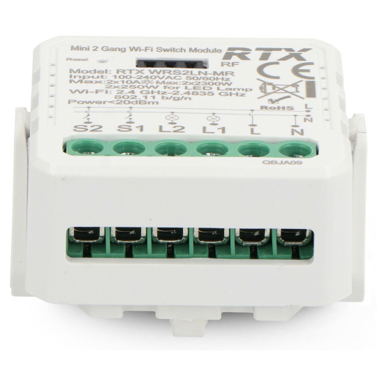 Tuya RTX WRS2LN-MR - 2 реле 100-240 В змінного струму WiFi