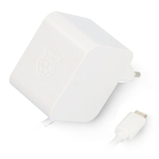 Блок живлення Raspberry Pi 27W USB-C - Офіційний блок живлення 5.1V/5A USB-C для Raspberry Pi 5 - Білий