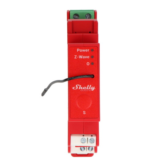 Shelly Qubino Wave Pro 1PM - 1-канальне реле для DIN-рейки з вимірювачем потужності