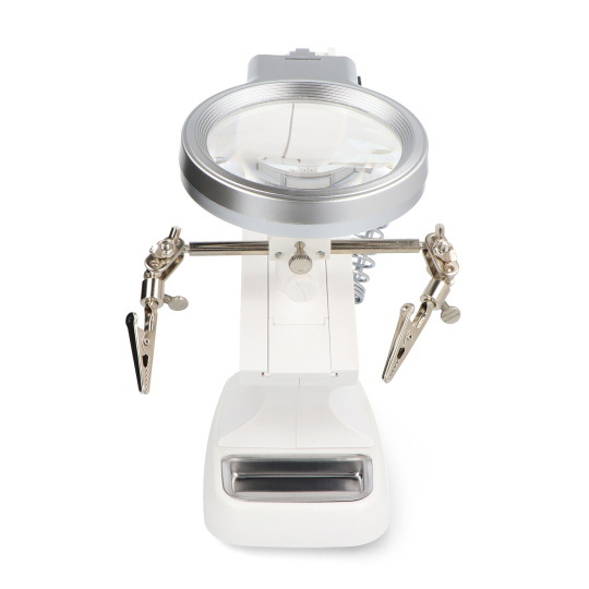 Тримач з 3-кратною лупою та світлодіодним підсвічуванням - третя рука