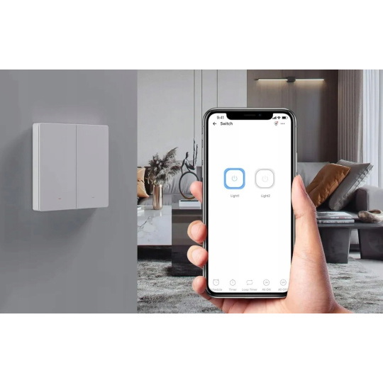 Sonoff M5-1C-86W - Розумний настінний вимикач Wi-Fi/Matter - 1-канальний - білий