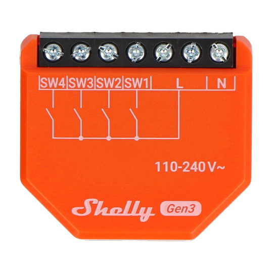 Shelly i4 Gen3 - 4-канальний WiFi контролер сцен