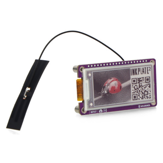 Inkplate 2 - дисплей для електронного паперу 2.13'' 212x104px - ESP32 - сумісний з Arduino - паяний 333166