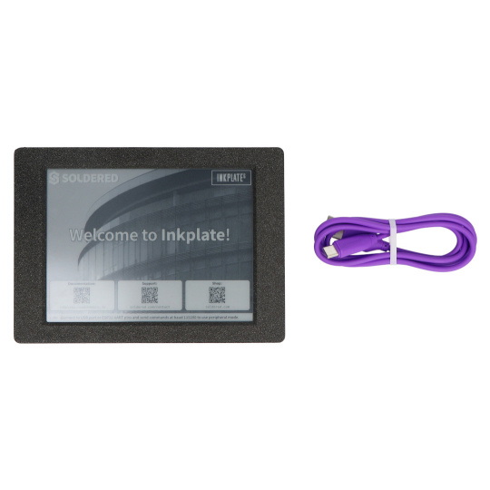 Inkplate 6 з корпусом і батареєю - 6-дюймовий дисплей електронного паперу 800x600 пікселів - ESP32 - сумісний з Arduino - припаяни