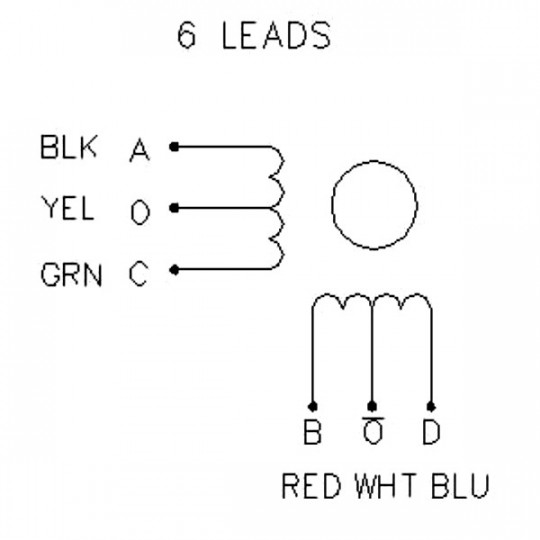 Кроковий двигун JK42HS48-0406 200 кроків/об 12V/0.4A/0.31Nm