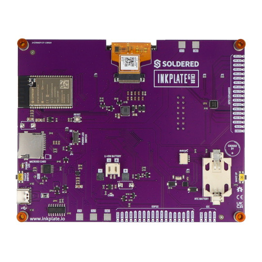 Inkplate 6COLOR - e-paper display 600x448px - ESP32 - Arduino compatible - Soldered 333238