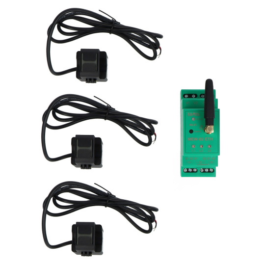 Zamel Supla MEW-02 ETH - 3F+N WiFi монітор споживання електроенергії - 3x трансформатор SC-16 100A