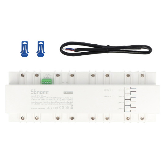 Sonoff SPM-4Relay - 4-канальний інтелектуальний релейний модуль 20A - WiFi - додаток для Android/iOS