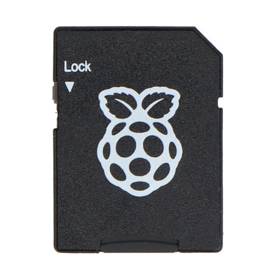 Карта пам'яті Raspberry microSD 64 ГБ 100 МБ/с класу A2 з ОС Raspberry Pi - з адаптером та чохлом у комплекті