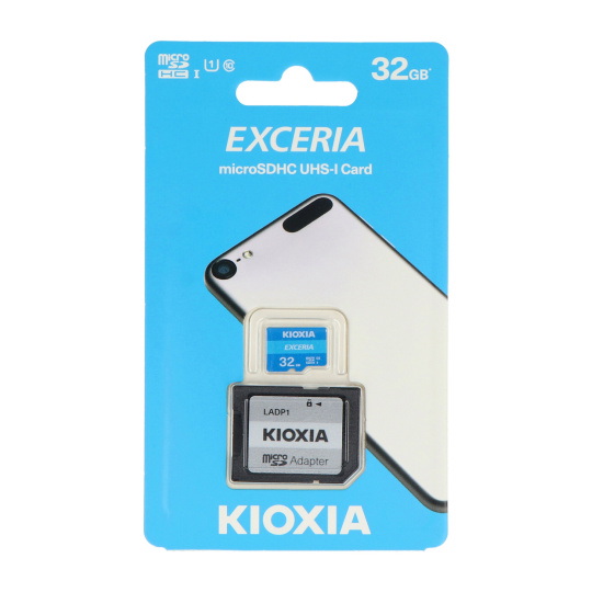 Карта памяти Kioxia Exceria G1 microSD 32GB 100MB/s UHS-I Class U3 V30 с адаптером