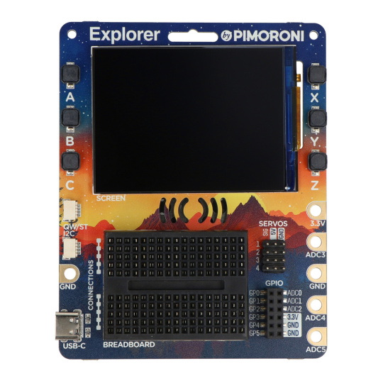 PiMoroni Explorer - плата розширення з RP2350B та 2,8-дюймовим РК-дисплеєм - PiMoroni PIM720