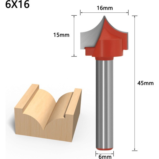 Набір профільних різців - хвостовик 6 мм - 10 шт. - Two Trees 110604417