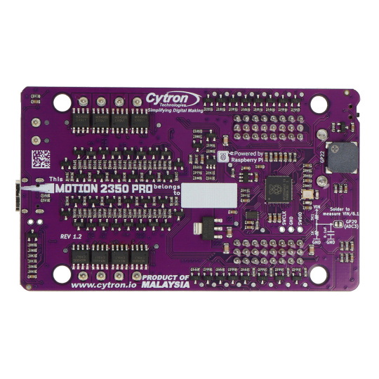 Cytron Maker Motion 2350 Pro - 4 двигуни + 8 сервоприводів, контролер - RP2350