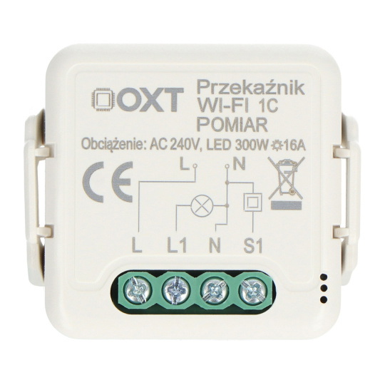 Tuya - одноканальне міні WiFi реле - додаток для Android/iOS - OXT SWT21P