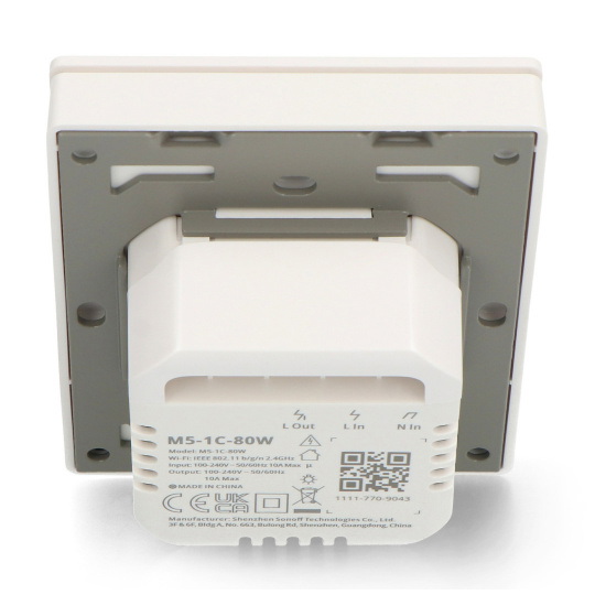 Sonoff M5-1C-80W - Розумний настінний вимикач Wi-Fi/Matter - 1-канальний - білий